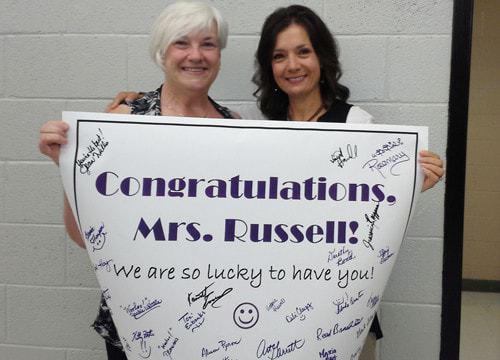 Congratulations, Mrs. Russell!