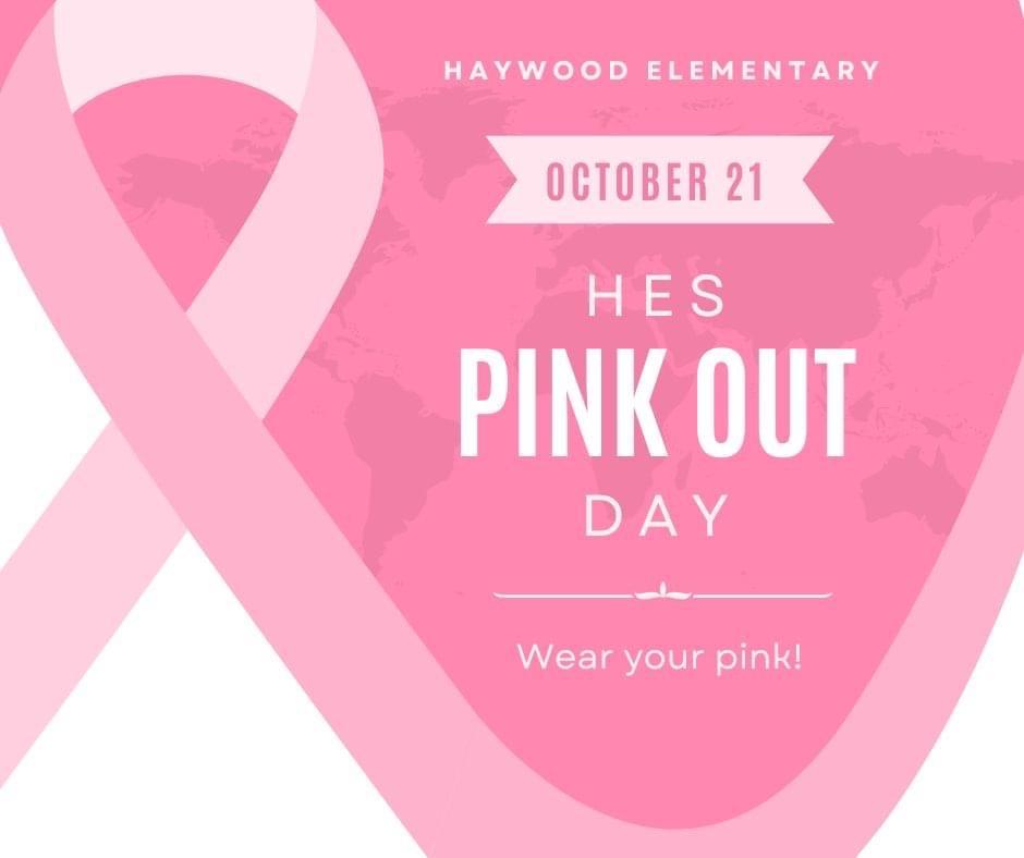 Pink Out Day HES Haywood County Schools